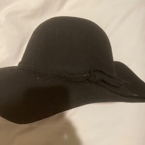 H&M 100% WOOL wide-brimmed hat size L / 58 black